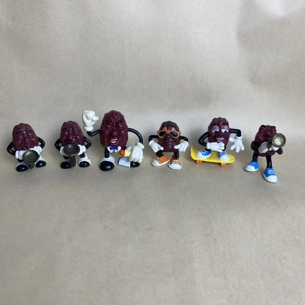 VTG California Raisins Figures Lot‎ of 6 1987 & 1988